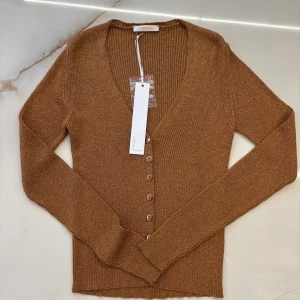 SADEY WITH LOVE - CARDIGAN LUREX - BRONZO