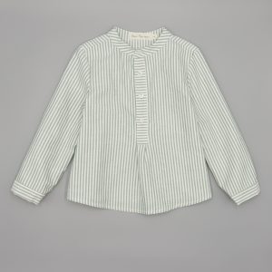 Camicia collo coreana rigata Fina Ejerique