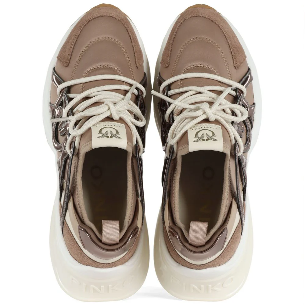 Pinko sneakers donna in pelle e tessuto SS0023T040 - immagine 4