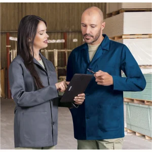 Sahara Valento | Camice Uomo | Casacca Uomo | con Bottoni | con Tasche | 210 gr/m2