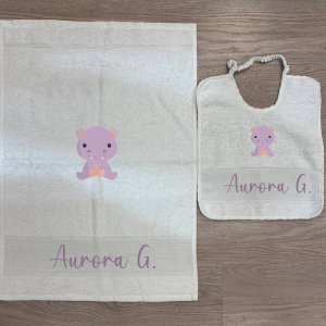 Set asilo salvietta e bavaglia