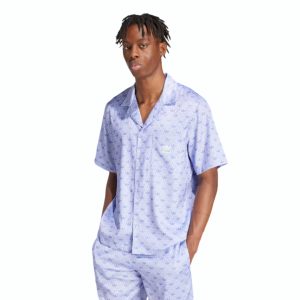 Adidas Camicia In Satin Monogram – Violet Tone