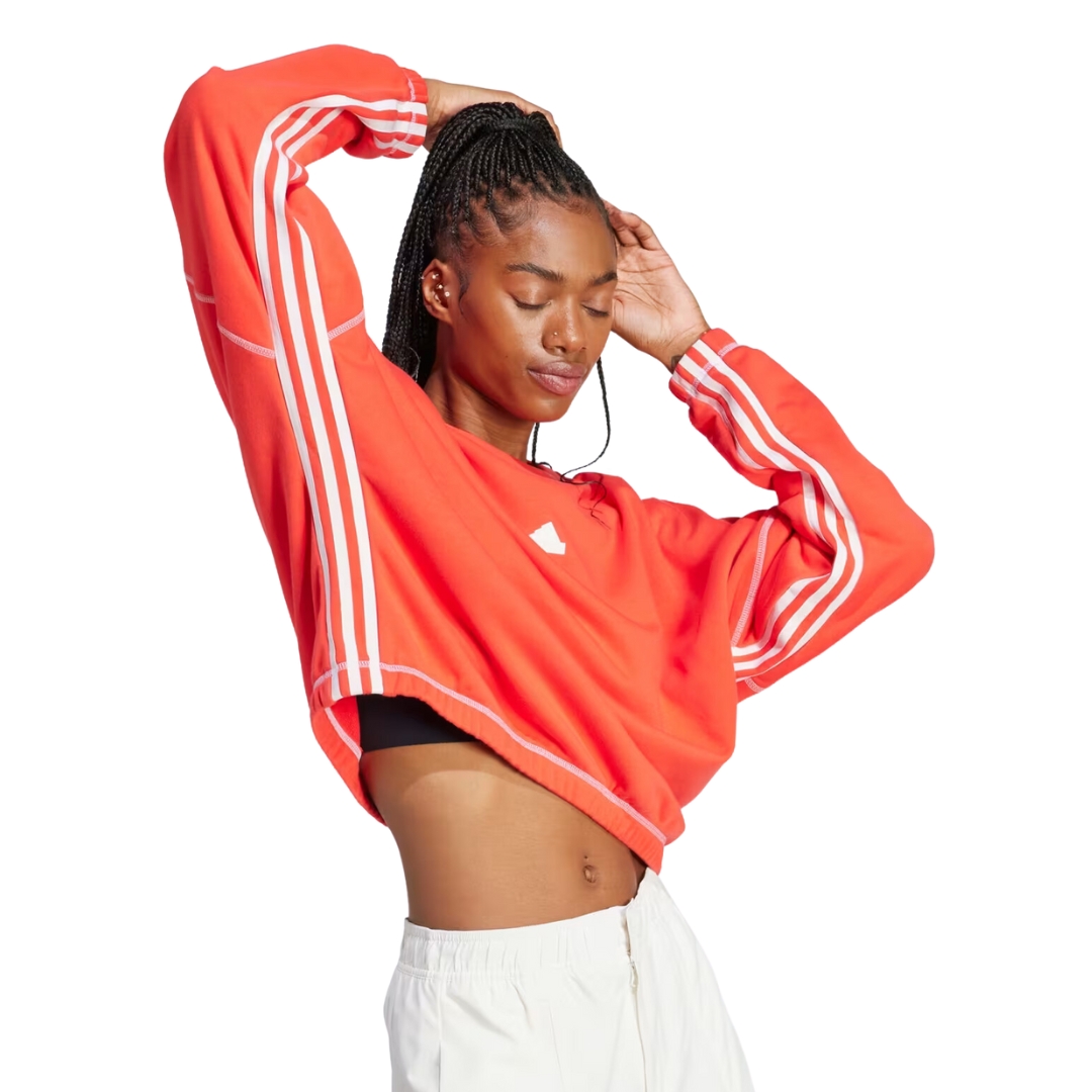 Adidas Felpa Da Ballo – Bright Red/Off White - immagine 3