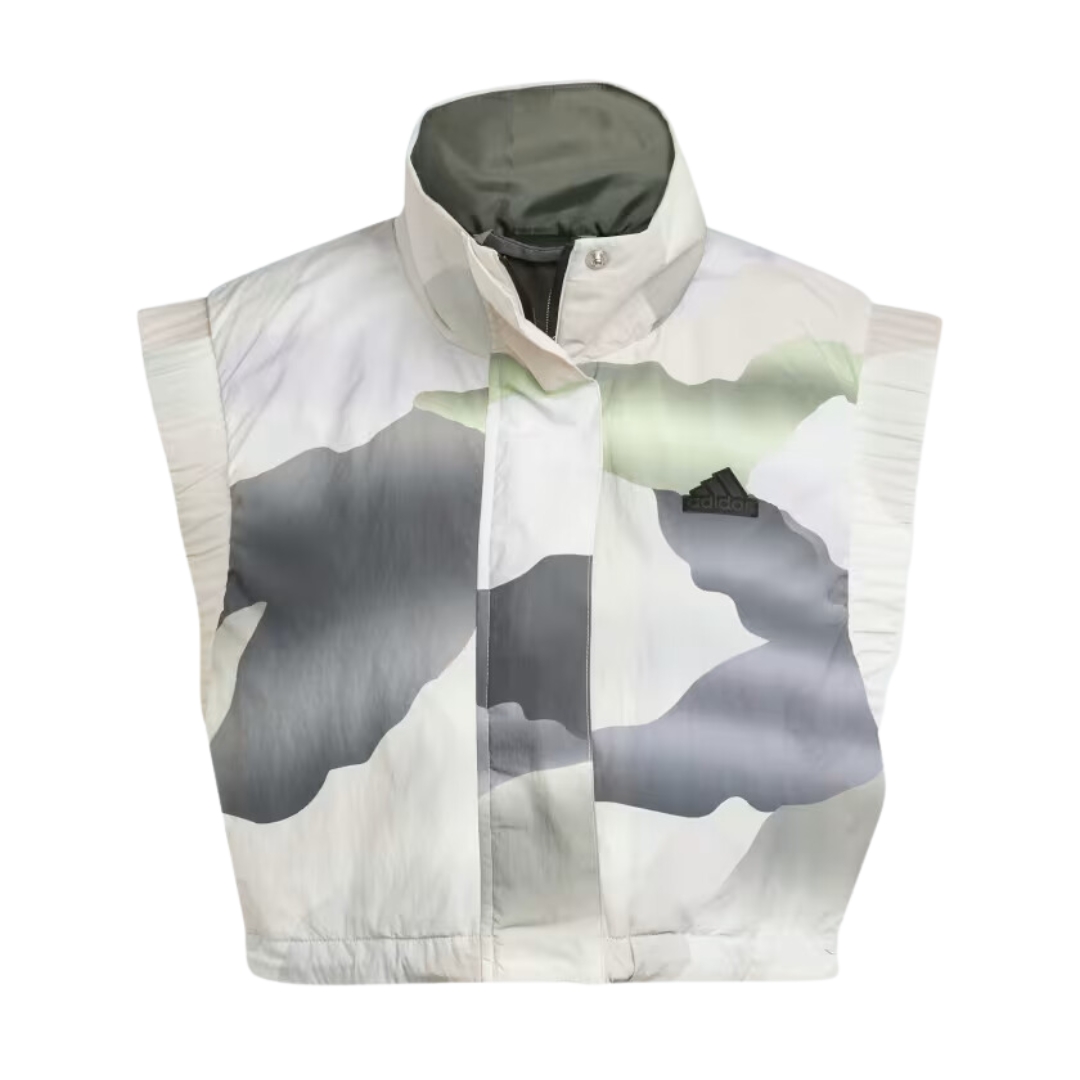 Adidas Giacca Senza Maniche City Escape Camo Print Crop – Legend Ivy/Carbon - immagine 6