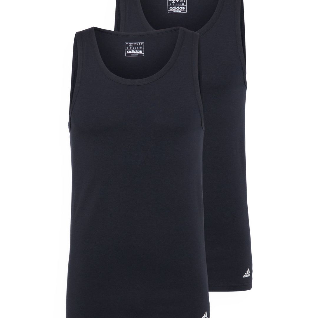 Adidas Canotta Comfort Flex Rib (2 Pack) – Black - immagine 3