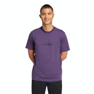 Adidas T-shirt Essentials Linear – Aurora Plum/Black