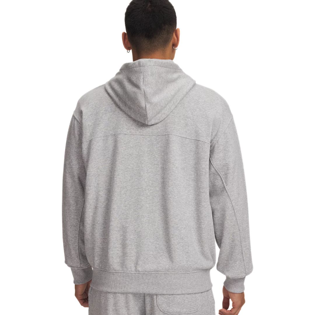 Under Armour Felpa Full Zip Rival Lightweight – Mod Gray Light Heather/Black - immagine 4