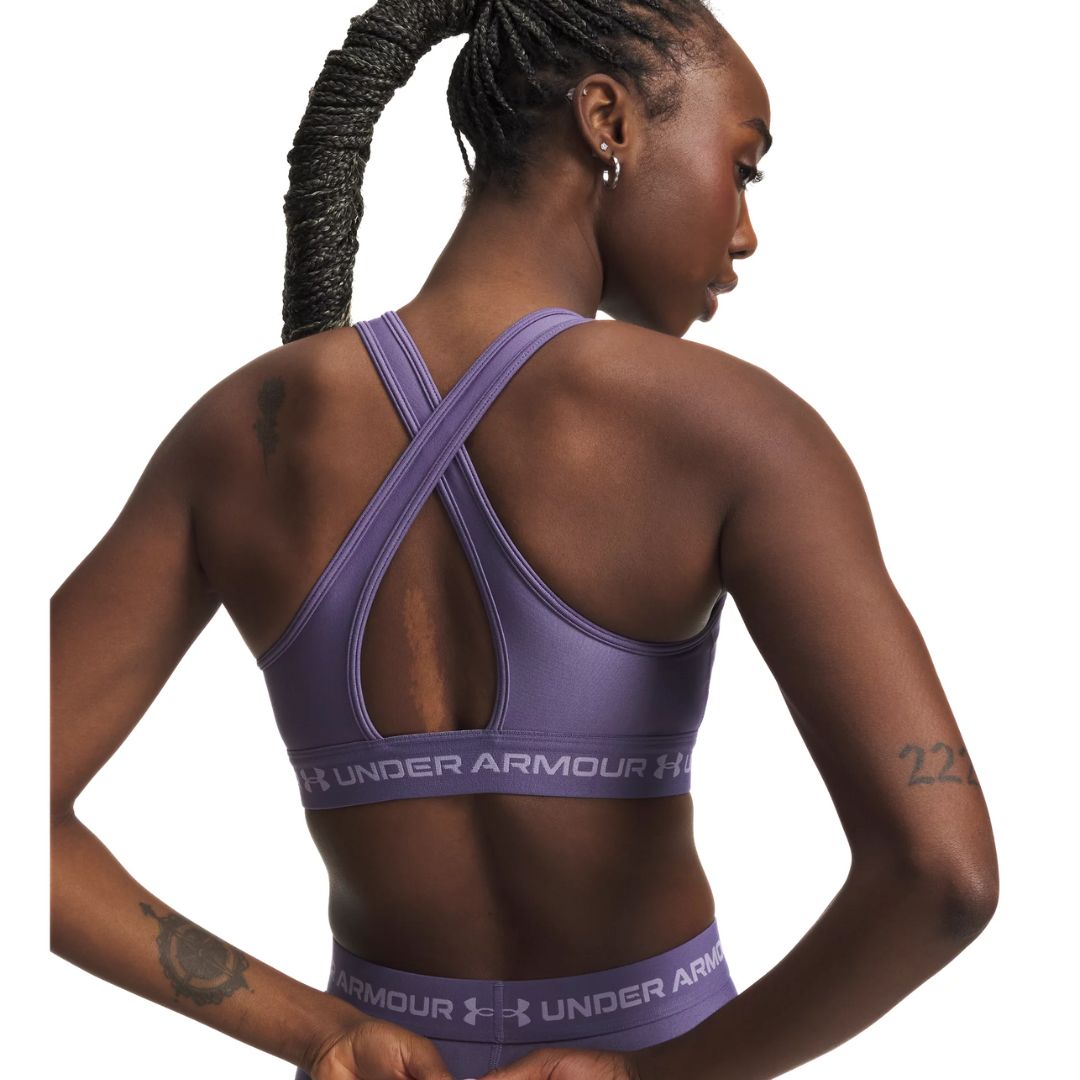 Under Armour Reggiseno Sportivo Mid Crossback – Purple Luxe/Purple Crest - immagine 3