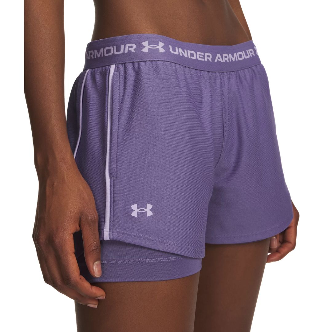 Under Armour Shorts 2-in-1 Tech™ Play Up – Purple Luxe/Purple Crest - immagine 3