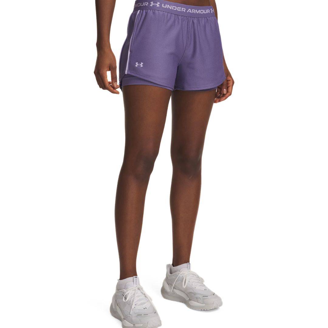 Under Armour Shorts 2-in-1 Tech™ Play Up – Purple Luxe/Purple Crest - immagine 2