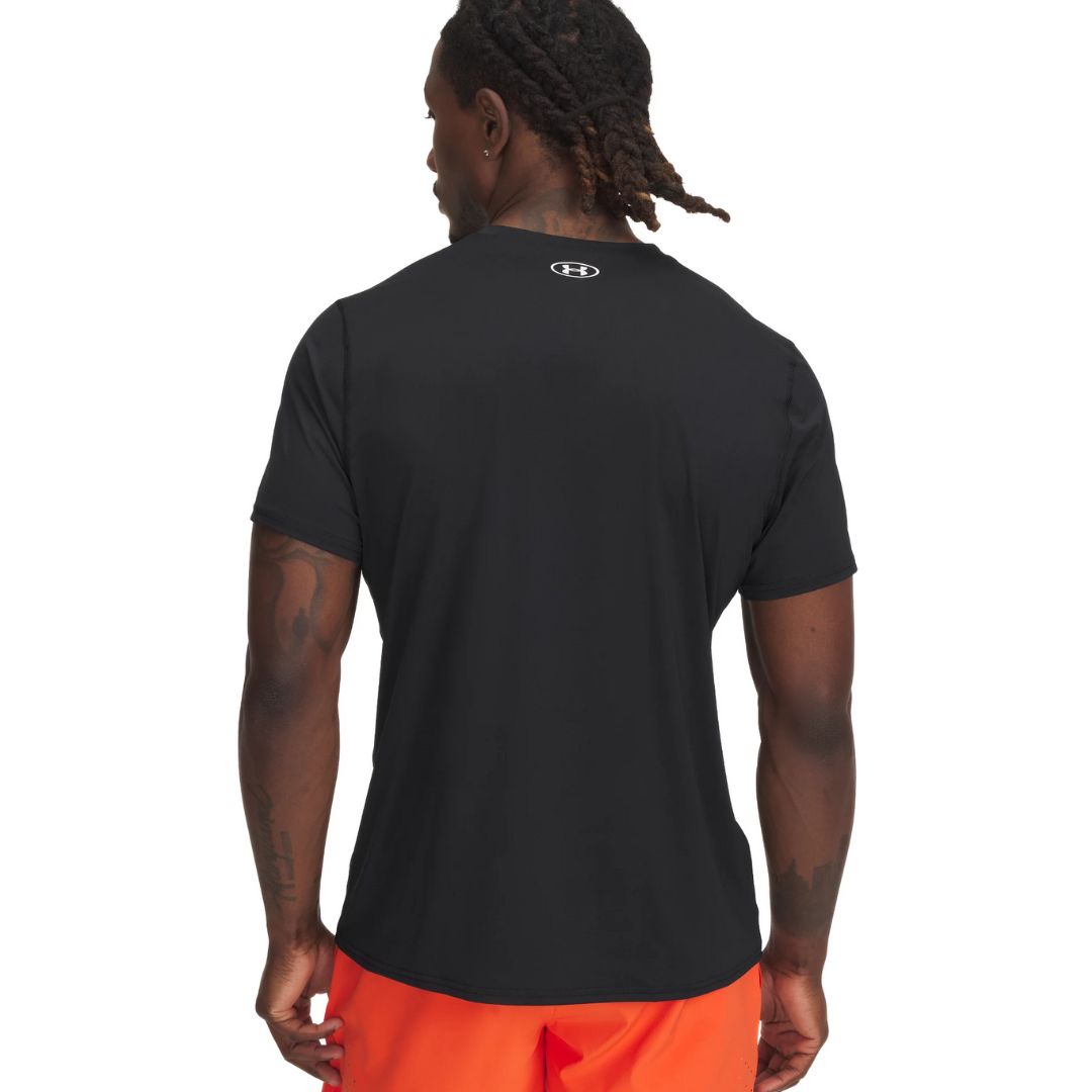 Under Armour T-Shirt HeatGear® Fitted – Black/White - immagine 3