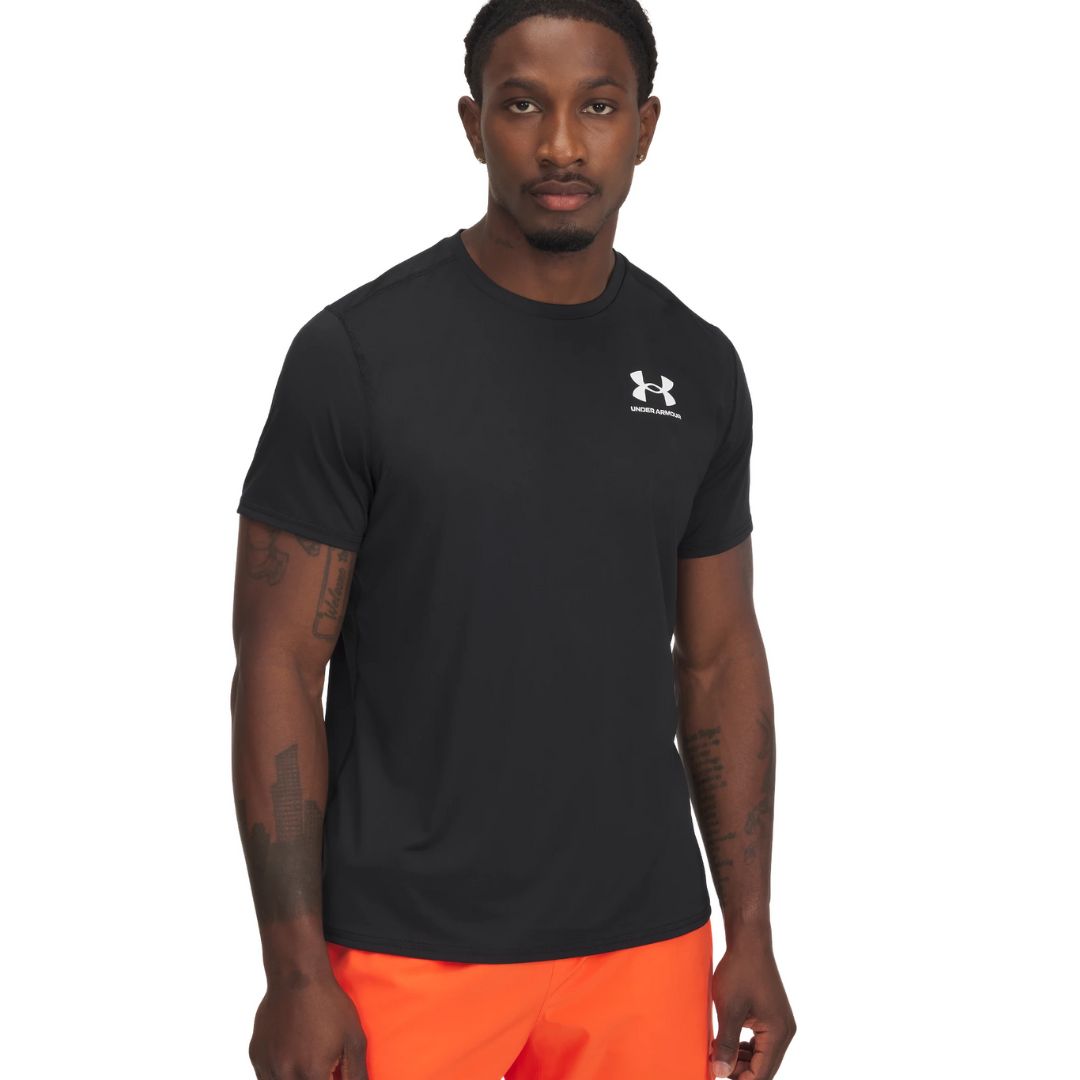 Under Armour T-Shirt HeatGear® Fitted – Black/White - immagine 2