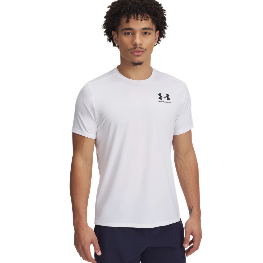 Under Armour T-Shirt HeatGear® Fitted – White/Black - immagine 2