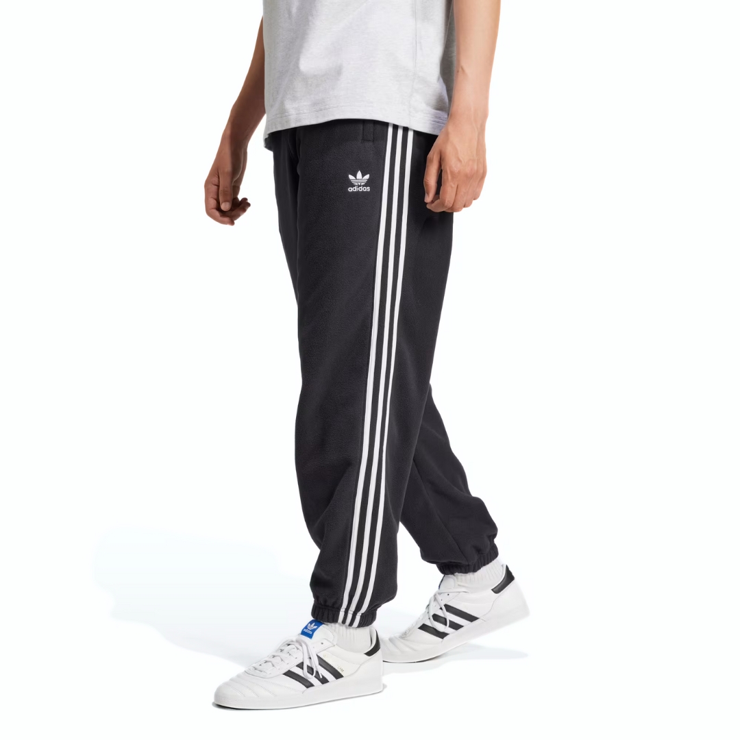 Adidas Pantaloni 3-Stripes In Fleece – Black - immagine 2