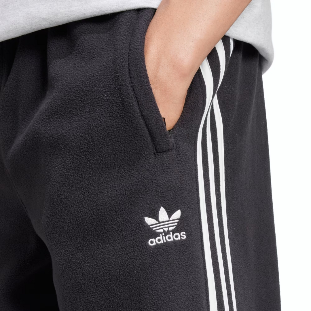 Adidas Pantaloni 3-Stripes In Fleece – Black - immagine 4