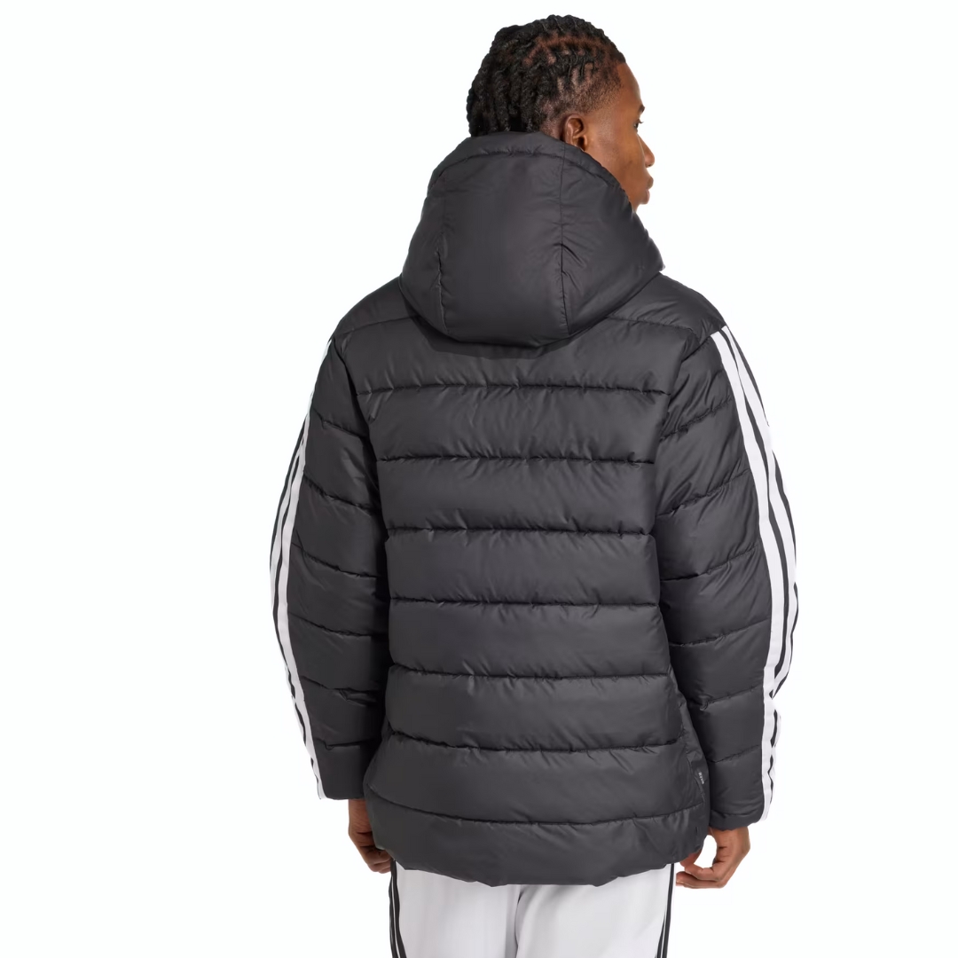 Adidas Piumino Essentials Light Hooded – Black - immagine 5