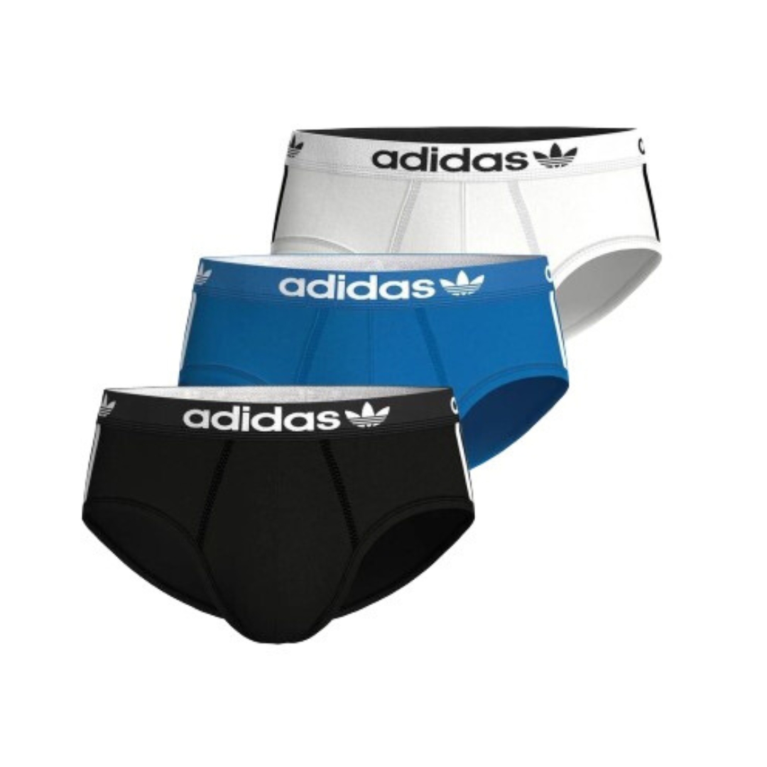 Adidas Slip Comfort Flex Cotton 3-Stripes (3 Pack) – White/Directoire Blue/Black