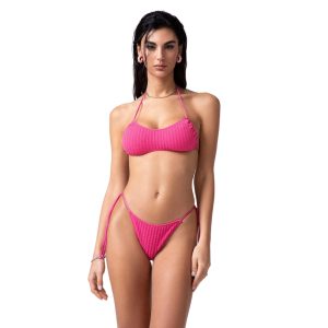 F**K Bikini Donna Fascia con Slip Regolabile – Fuchsia