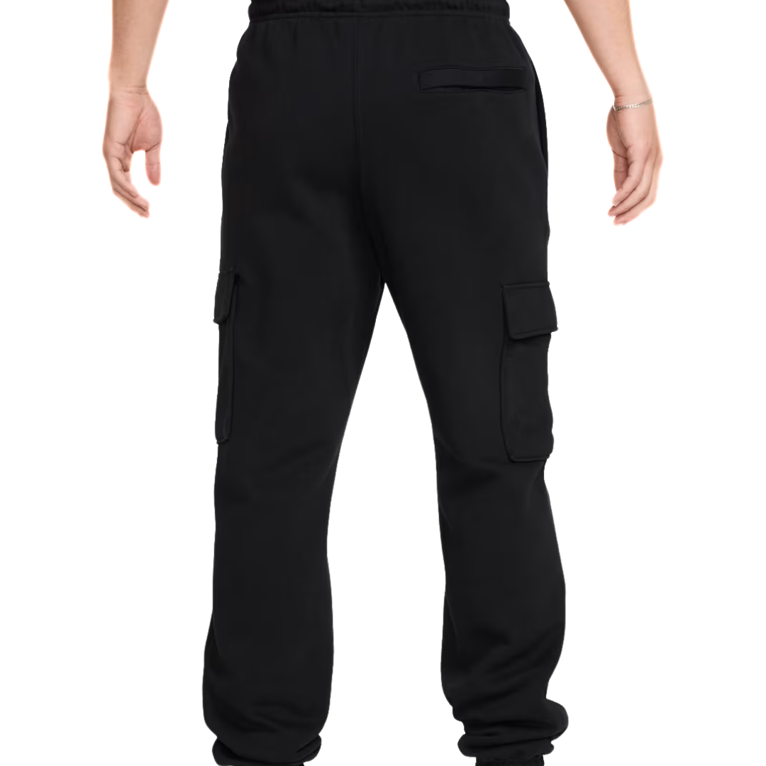 Nike Club Pantaloni Cargo Fleece – Black/White - immagine 3