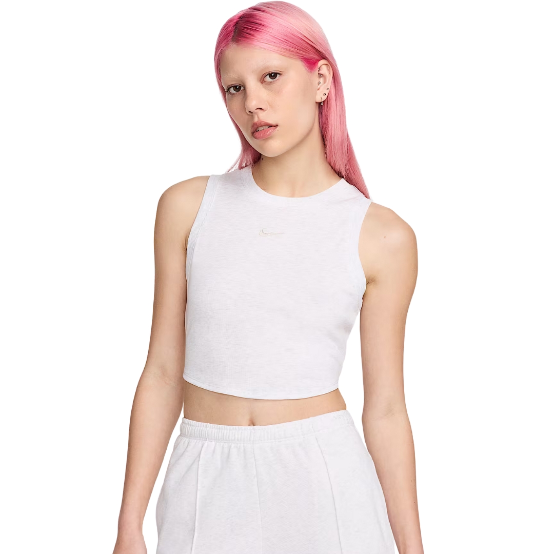 Nike Sportswear Canotta Crop Aderente – Birch Heather/Light Orewood Brown - immagine 2