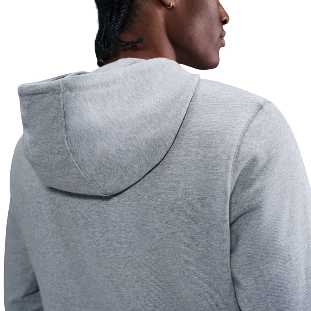 Nike Sportswear Club Felpa Con Cappuccio In Maglia – Dark Grey Heather/Light Smoke Grey/White - immagine 4