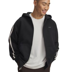 Under Armour Felpa Full Zip Icon Heavyweight Rib – Black