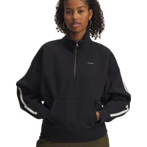 Under Armour Maglia ½ Zip Icon Heavyweight – Black/White