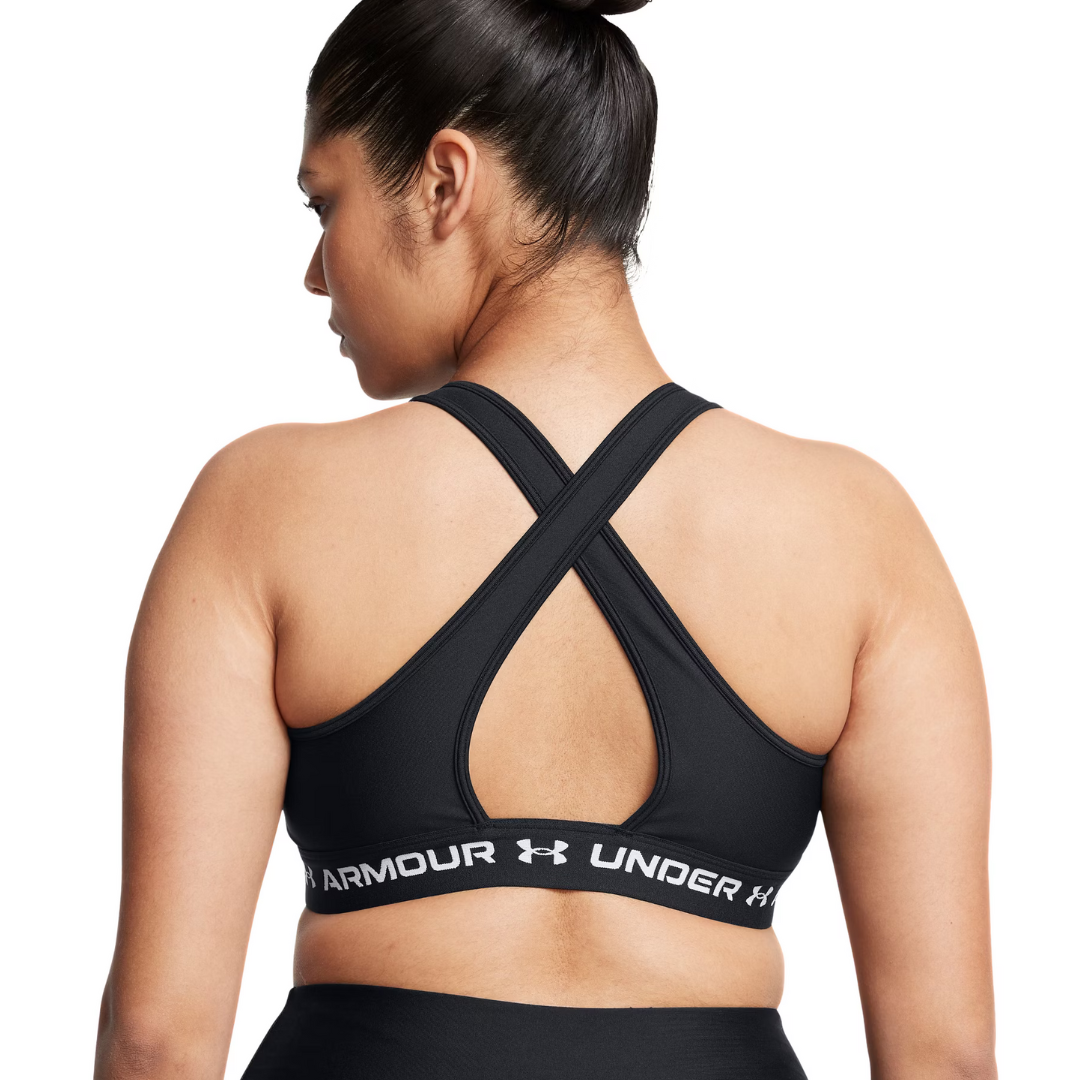Under Armour Reggiseno sportivo Mid Crossback – Black/White - immagine 3