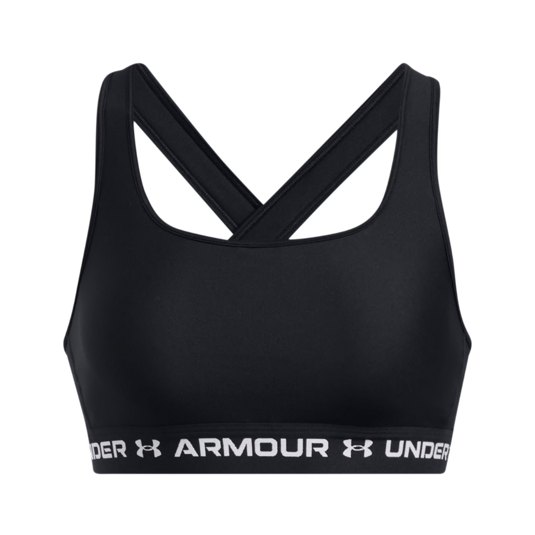 Under Armour Reggiseno sportivo Mid Crossback – Black/White - immagine 5