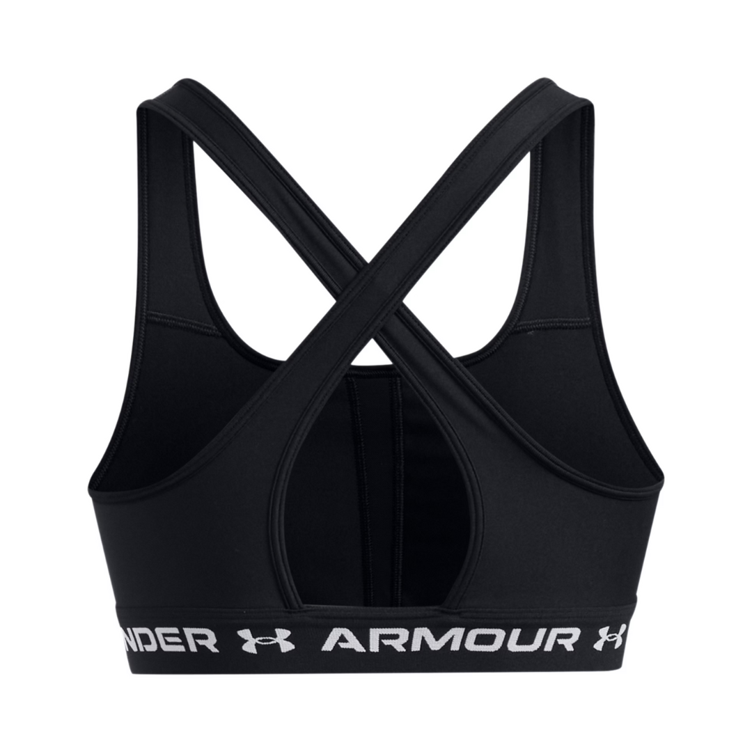 Under Armour Reggiseno sportivo Mid Crossback – Black/White - immagine 6