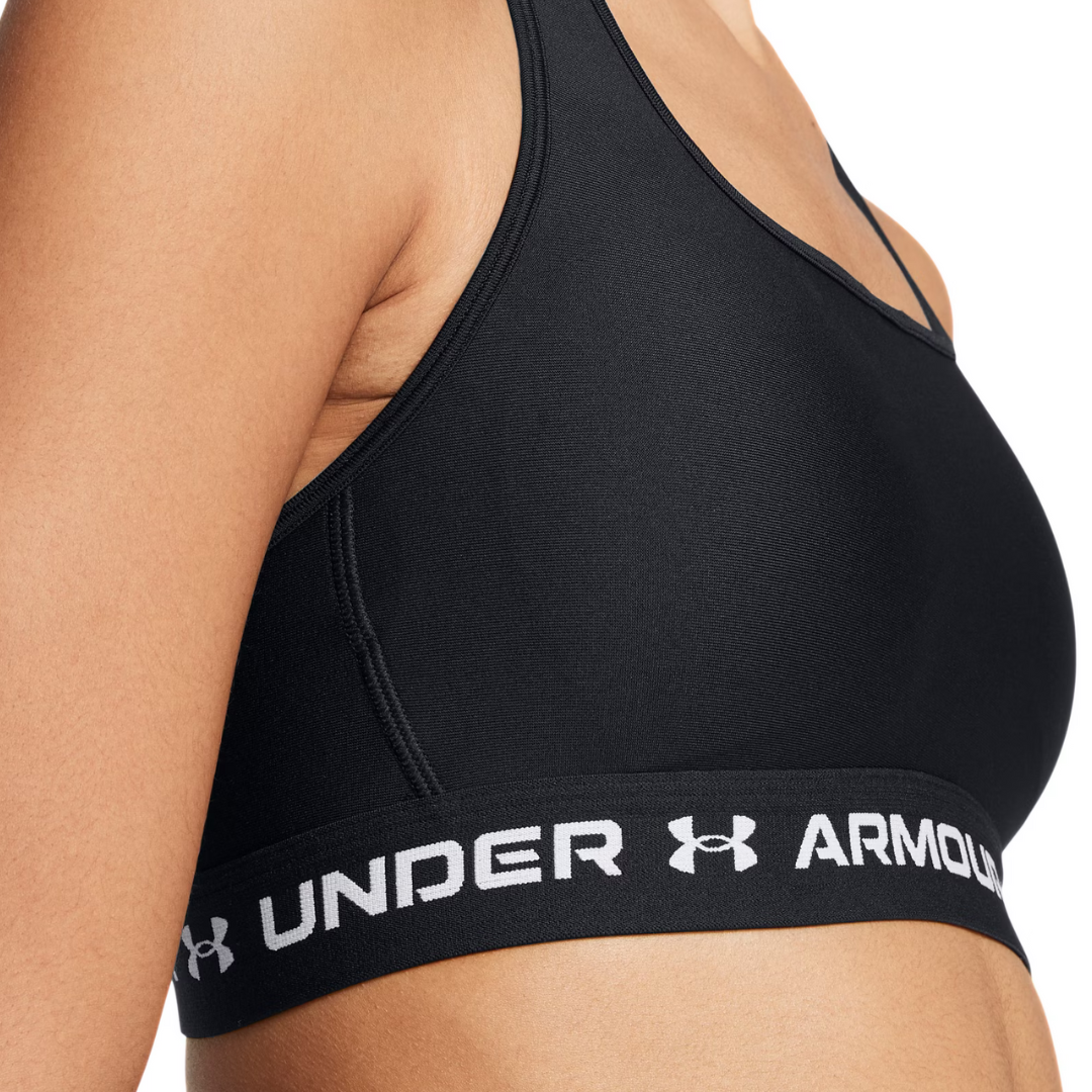 Under Armour Reggiseno sportivo Mid Crossback – Black/White - immagine 4