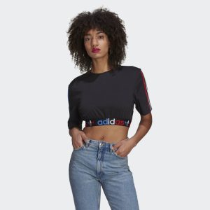 Adidas Adicolor Primeblue Crop Top – Black