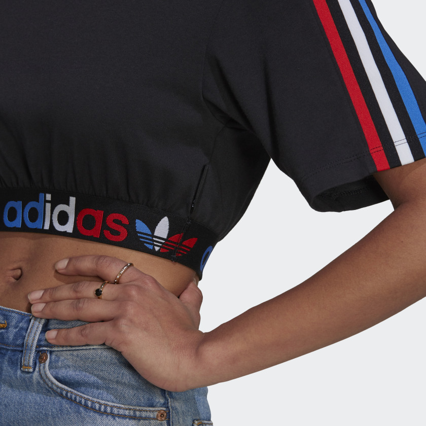 Adidas Adicolor Primeblue Crop Top – Black - immagine 4