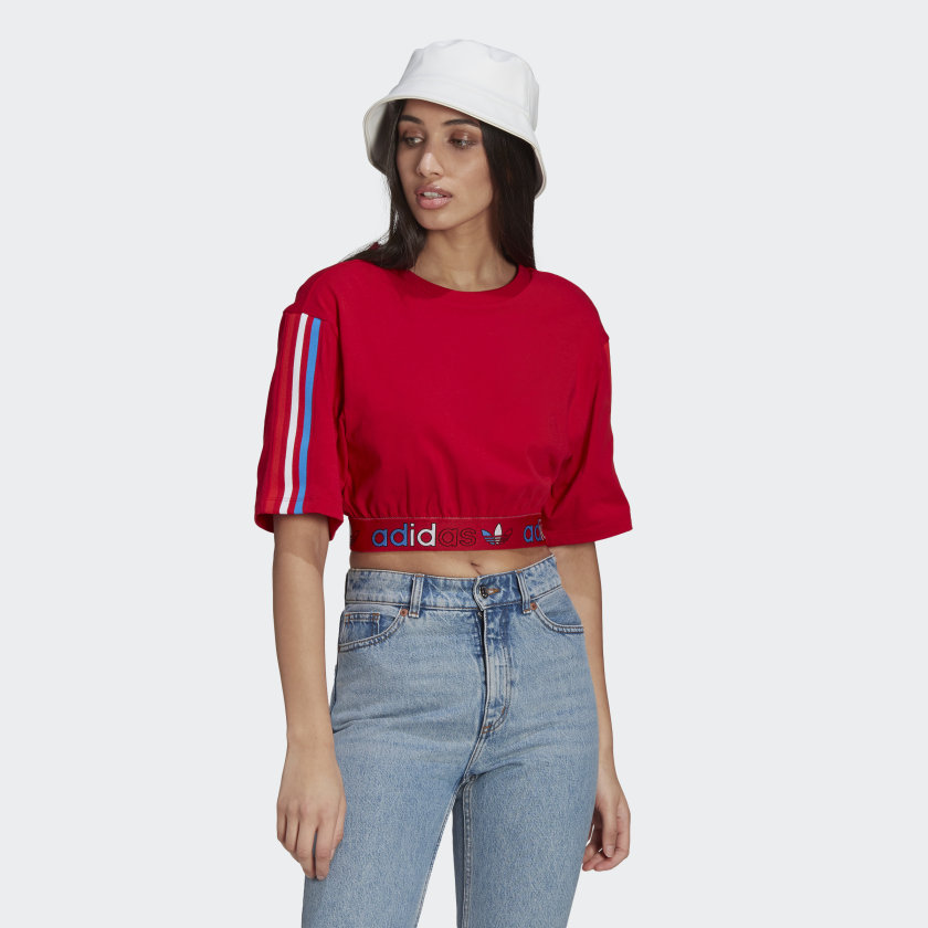 Adidas Adicolor Primeblue Crop Top – Red - immagine 2