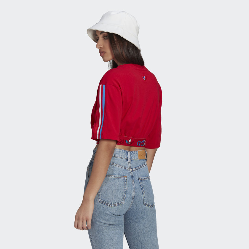 Adidas Adicolor Primeblue Crop Top – Red - immagine 3