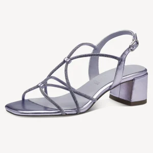 Sandalo da donna Tamaris in ecopelle con strass