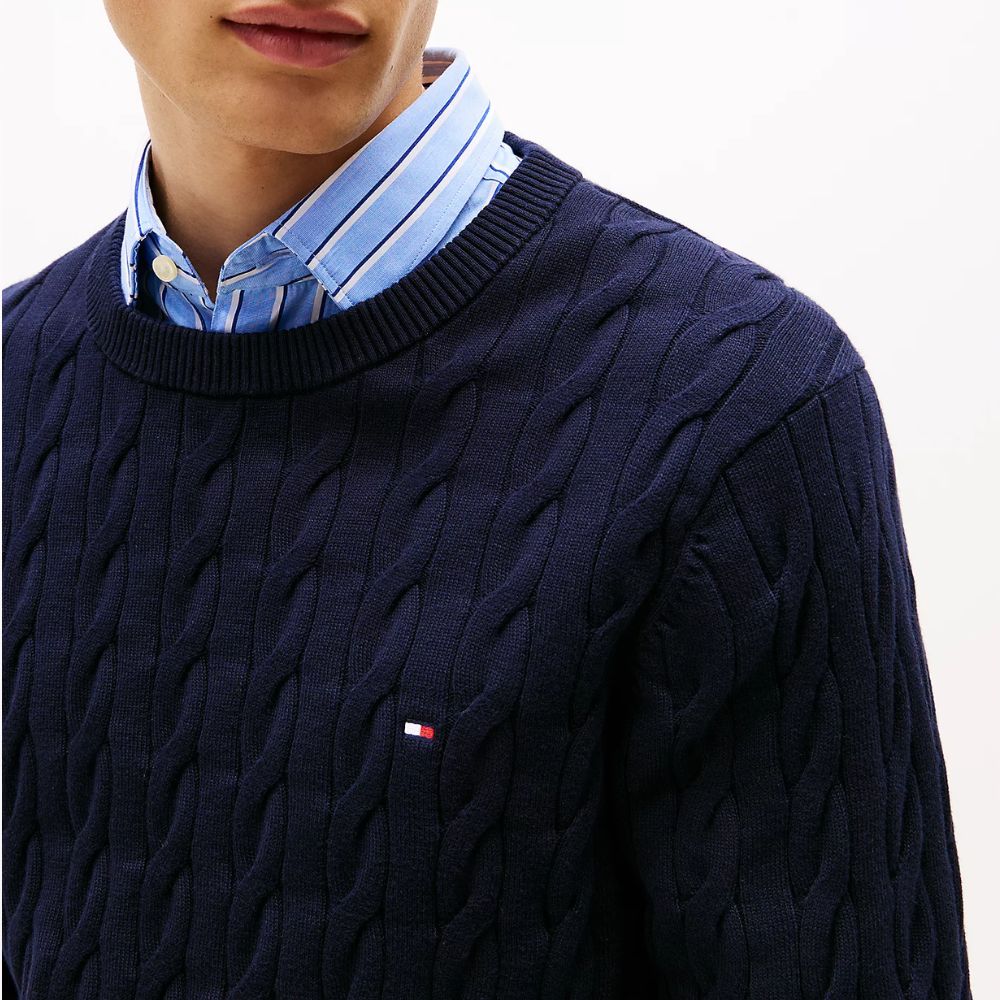 Tommy Hilfiger Pullover in maglia intrecciata da uomo MW0MW33132 - immagine 3