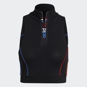 Adidas Top Adicolor Tricolor Half-Zip – Black