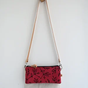 Tracolla doppia CAMELIA natural + magenta bacche