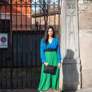 ABITO VERDE E BLU