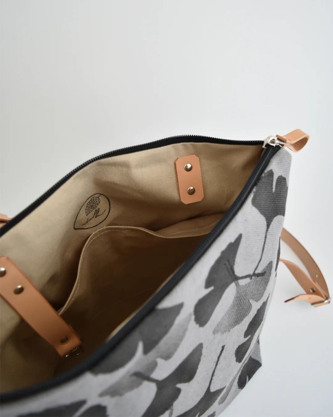 Zaino borsa CACTUS grigio azzurrino gingko - immagine 6