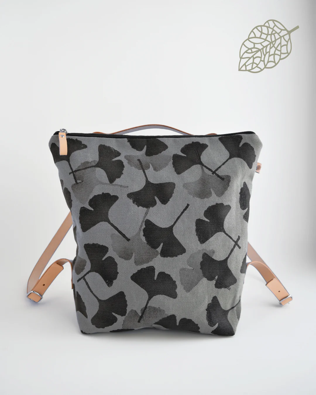 Zaino borsa CACTUS grigio azzurrino gingko - immagine 2