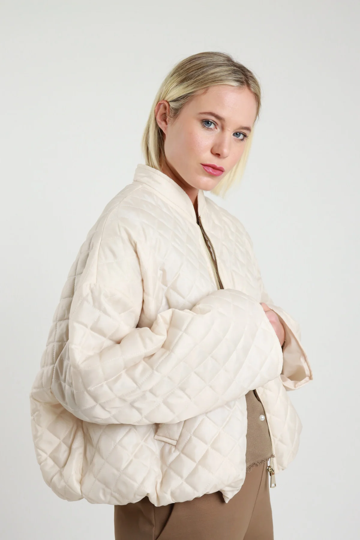 SUSY MIX - BOMBER TRAPUNTATO - BEIGE - immagine 6