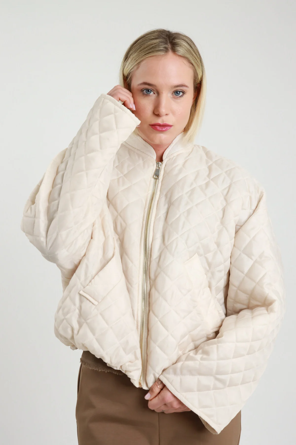SUSY MIX - BOMBER TRAPUNTATO - BEIGE - immagine 5