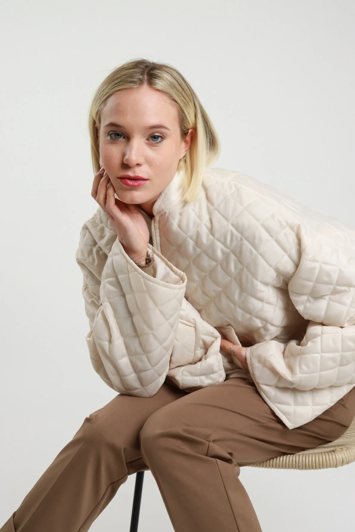 SUSY MIX - BOMBER TRAPUNTATO - BEIGE - immagine 7