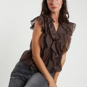 SUSY MIX - CAMICIA SMANICATA ROUGE - MORO