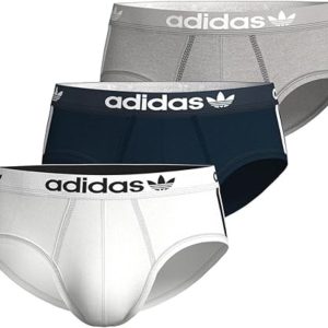 Adidas Slip Comfort Flex Cotton 3-Stripes (3 Pack) – White/Blue/Heather Grey