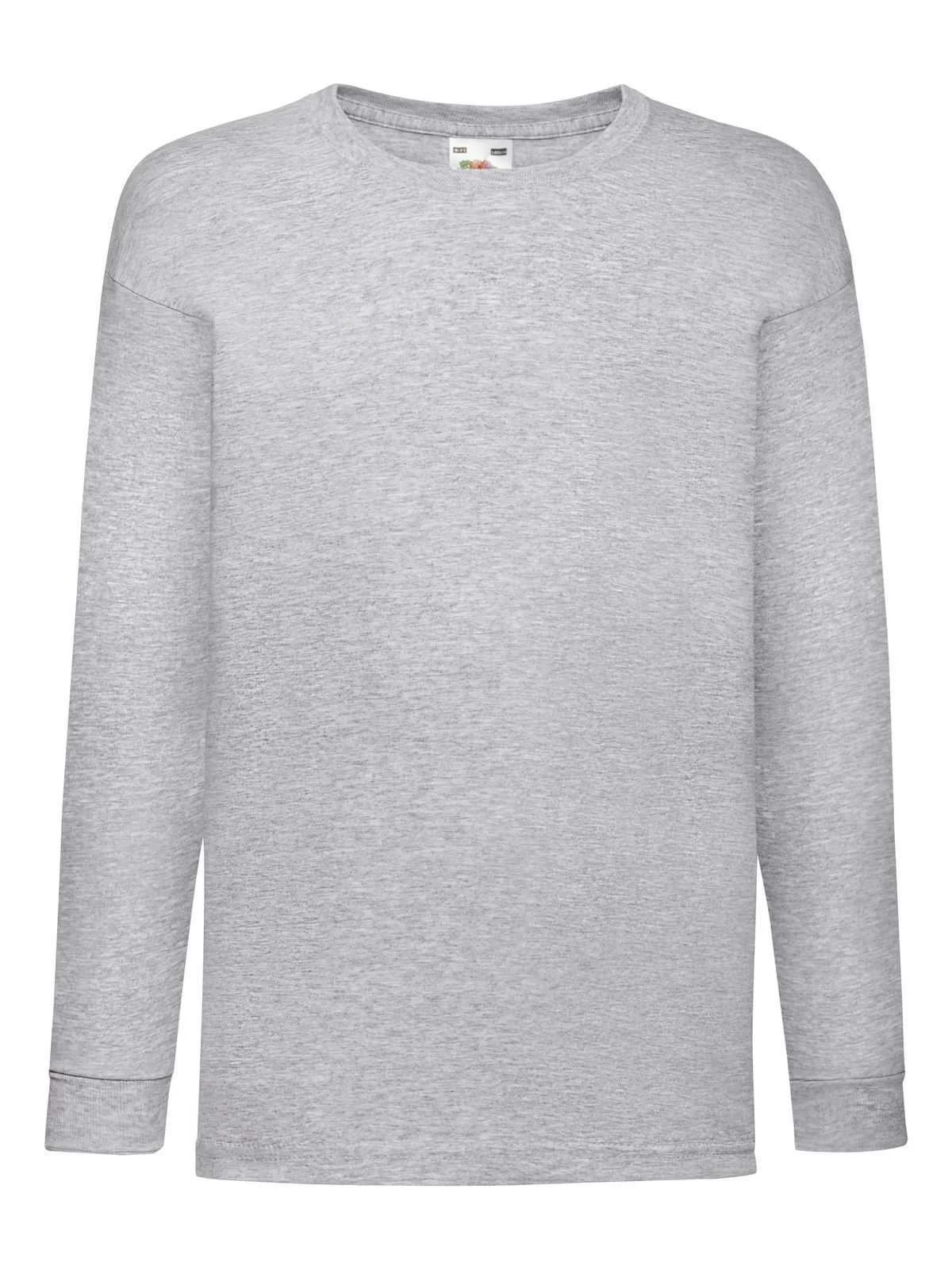 FR610070 Kids Valueweight Long Sleeve T | Fuit of The Loom | T-shirt Bambino | Maniche Lunghe | 100% Cotone | 165 gr/m2 - immagine 6