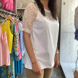 ODI ET AMO - T-SHIRT CON PERLE