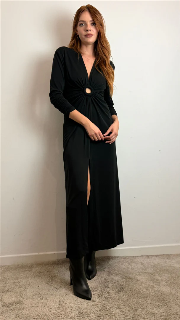 Abito Lungo Con Maniche Lunghe E Anello Centrale - Imperial cod. AFUGKHT - immagine 6